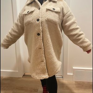 Oversized Fleece Teddy Shacket